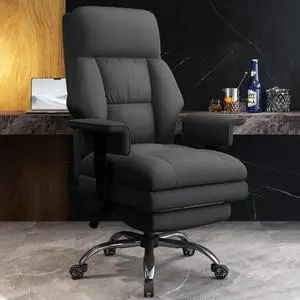 Office Chair with Leg Rest, Leather High Back Executive Office Chair with Wheels, Ergonomic Desk Chairs with Lumbar Support for Home Office Office Chair with Leg Rest, Leather High Back Executive Office Chair with Wheels, Ergonomic Desk Chairs with Lumbar Support for Home Office