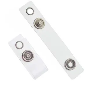Bulk 100 Pack - Clear Vinyl Plastic ID Badge Holder Strap with Snap & Eyelet Hole (Bulk Pack) Easily Attach to Lanyards & Key Rings - Badge Strap Attachment for Badges by Bulk 100 Pack - Clear Vinyl Plastic ID Badge Holder Strap with Snap & Eyelet Hole (Bulk Pack) Easily Attach to Lanyards & Key Rings - Badge Strap Attachment for Badges by