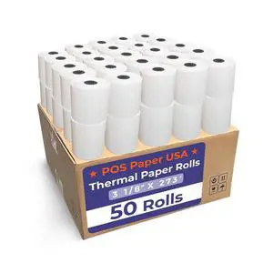 3 1/8" x 273' Thermal Paper (50 Rolls/Case) - BPA Free 3 1/8" x 273' Thermal Paper (50 Rolls/Case) - BPA Free