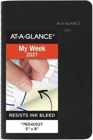 2027 Appointment Book Planner, Daily & Monthly, 5" x 8", QuickNotes, Black (76040527) 2027 Appointment Book Planner, Daily & Monthly, 5" x 8", QuickNotes, Black (76040527)