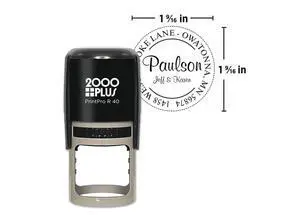 2000 Plus PrintPro Custom Logo Rubber Stamps Round Self-Inking Stamp Personalized Business or Craft Stamp. Black, Red, Blue, Green, Violet (1.6" Round) 2000 Plus PrintPro Custom Logo Rubber Stamps Round Self-Inking Stamp Personalized Business or Craft Stamp. Black, Red, Blue, Green, Violet (1.6" Round)