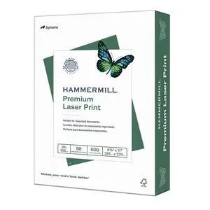 Printer Paper, Premium Laser Print 28 lb, 8.5 x 11-1 Ream (500 Sheets) - 98 Bright, Made in the USA, 125534R Printer Paper, Premium Laser Print 28 lb, 8.5 x 11-1 Ream (500 Sheets) - 98 Bright, Made in the USA, 125534R