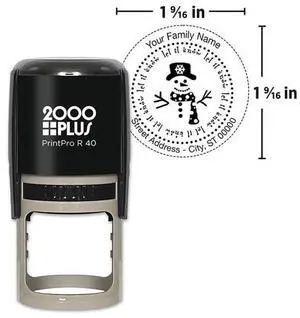 2000 Plus PrintPro R40 Round Holiday Stamp Custom Logo Rubber Stamps, Round Self-Inking Stamp, I 1 9/16 Inch Diameter Impression, Personalized Business or Craft Stamp 2000 Plus PrintPro R40 Round Holiday Stamp Custom Logo Rubber Stamps, Round Self-Inking Stamp, I 1 9/16 Inch Diameter Impression, Personalized Business or Craft Stamp
