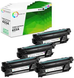 655A Toner Cartridge 4 Pack - Compatible Replacement for HP 655A CF450A CF451A CF453A CF452A Works with HP Color LaserJet Enterprise M652 M652 M653 M681 Printer (Black Cyan Magenta Yellow) 655A Toner Cartridge 4 Pack - Compatible Replacement for HP 655A CF450A CF451A CF453A CF452A Works with HP Color LaserJet Enterprise M652 M652 M653 M681 Printer (Black Cyan Magenta Yellow)