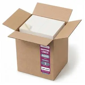 Half Sheet Shipping Labels 5.5" x 8.5" Printable Blank Labels for Laser & Inkjet Printers, White Self-Adhesive Stickers, 2 Per Page for Ship, FBA, UPS & FedEx, Made in USA, 2000 Pack Half Sheet Shipping Labels 5.5" x 8.5" Printable Blank Labels for Laser & Inkjet Printers, White Self-Adhesive Stickers, 2 Per Page for Ship, FBA, UPS & FedEx, Made in USA, 2000 Pack