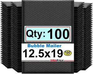 12.5x19 Inch Black Poly Bubble Mailers #6, 100-Pack Large Padded Shipping Envelopes with Self-Seal Adhesive Bags for Clothing, Non-Fragile Electronics & Accessories Packaging 12.5x19 Inch Black Poly Bubble Mailers #6, 100-Pack Large Padded Shipping Envelopes with Self-Seal Adhesive Bags for Clothing, Non-Fragile Electronics & Accessories Packaging