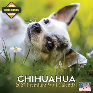 Chihuahua Calendar 2026-2027, 16-Month 12x12 Wall Calendar | 2026-2027 Calendar, Dog Lover Gift, Made in USA, Thick 100# No-Bleed Paper, Large Writing Blocks, 12x12, US Holidays Chihuahua Calendar 2026-2027, 16-Month 12x12 Wall Calendar | 2026-2027 Calendar, Dog Lover Gift, Made in USA, Thick 100# No-Bleed Paper, Large Writing Blocks, 12x12, US Holidays
