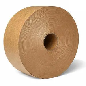 3'' x 650 Feet Reinforced Water Activated Gummed Kraft Paper Tape, for Standard-Duty 30 lbs Break Strength, Secure Packing Shipping, Tamper Evident Gummed Tape, Brown - 1 Roll 3'' x 650 Feet Reinforced Water Activated Gummed Kraft Paper Tape, for Standard-Duty 30 lbs Break Strength, Secure Packing Shipping, Tamper Evident Gummed Tape, Brown - 1 Roll