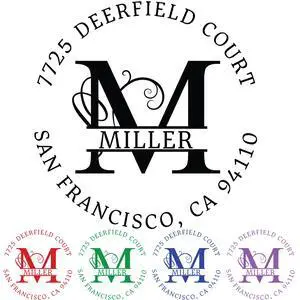 Custom Address Stamp, Self-Inking Round Monogram Address Stamp, Personalized Address Stamp Custom Address Stamp, Self-Inking Round Monogram Address Stamp, Personalized Address Stamp