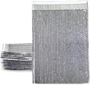 Thermal Insulated Bubble Mailer 12" x 17" - 75-Pack - Heat-Protective & Lightweight Bubble Mailer that Protects Temperature-Sensitive Contents, Food Grade Shipping Material Thermal Insulated Bubble Mailer 12" x 17" - 75-Pack - Heat-Protective & Lightweight Bubble Mailer that Protects Temperature-Sensitive Contents, Food Grade Shipping Material