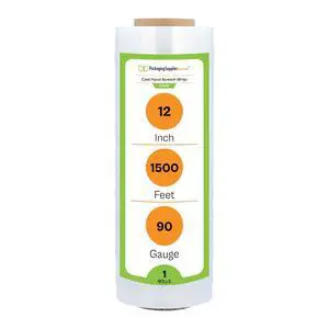 PSBM Hand Stretch Film/Wrap, 1 Roll 12 Inch x 1500 Feet 90 Gauge Heavy Duty up to 800% Ultimate Stretch Clear Plastic Wrap Industrial Strength Shrink Film for Moving, Packing & Shipping PSBM Hand Stretch Film/Wrap, 1 Roll 12 Inch x 1500 Feet 90 Gauge Heavy Duty up to 800% Ultimate Stretch Clear Plastic Wrap Industrial Strength Shrink Film for Moving, Packing & Shipping