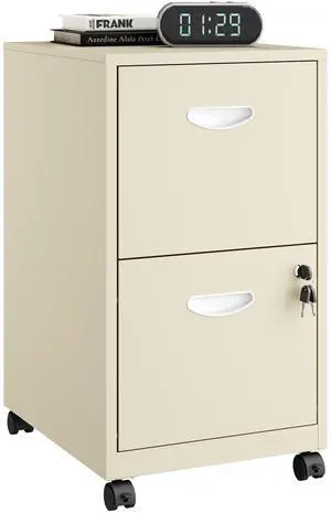 2 Drawer Rolling File Cabinet with Lock for Home Office | Metal Mobile Filing Cabinet on Wheels, Small Under Desk Storage, Fits Hanging Letter Size, Printer Stand, Cream 2 Drawer Rolling File Cabinet with Lock for Home Office | Metal Mobile Filing Cabinet on Wheels, Small Under Desk Storage, Fits Hanging Letter Size, Printer Stand, Cream