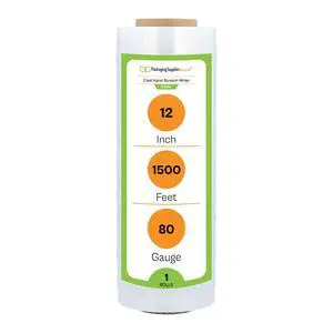 PSBM Hand Stretch Film/Wrap, 1 Roll 12 Inch x 1500 Feet 80 Gauge Heavy Duty up to 800% Ultimate Stretch Clear Plastic Wrap Industrial Strength Shrink Film for Moving, Packing & Shipping PSBM Hand Stretch Film/Wrap, 1 Roll 12 Inch x 1500 Feet 80 Gauge Heavy Duty up to 800% Ultimate Stretch Clear Plastic Wrap Industrial Strength Shrink Film for Moving, Packing & Shipping