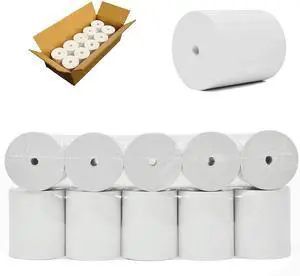(55GSM - 10 Rolls Coreless) Thermal paper rolls 3 1/8 x230 (80mm x 70m) premium tape for cash register, POS system, receipt and credit card printers bpa free (55GSM - 10 Rolls Coreless) Thermal paper rolls 3 1/8 x230 (80mm x 70m) premium tape for cash register, POS system, receipt and credit card printers bpa free