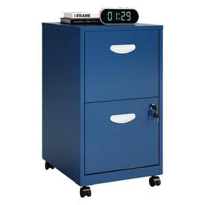 2 Drawer Rolling File Cabinet with Lock for Home Office | Metal Mobile Filing Cabinet on Wheels, Small Under Desk Storage, Fits Hanging Letter Size, Printer Stand, Blue 2 Drawer Rolling File Cabinet with Lock for Home Office | Metal Mobile Filing Cabinet on Wheels, Small Under Desk Storage, Fits Hanging Letter Size, Printer Stand, Blue