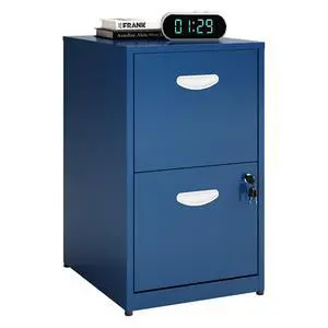 2 Drawer File Cabinet with Lock, Metal Filing Cabinet for Home Office | Small Locking Cabinet for Under Desk Storage, Printer Stand, Fits Letter Size, Blue, 26"H x 15"W x 18"D, Easy Assembly 2 Drawer File Cabinet with Lock, Metal Filing Cabinet for Home Office | Small Locking Cabinet for Under Desk Storage, Printer Stand, Fits Letter Size, Blue, 26"H x 15"W x 18"D, Easy Assembly