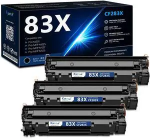 83X Black High-Yield Toner Cartridge, CF283X Toner Replacement for HP 83X | Compatible with Pro M201dw M201n Pro MFP M125a M125nw M125rnw M127fn M127fw M225dn M225dw M225rdn Printers, 3-Pack 83X Black High-Yield Toner Cartridge, CF283X Toner Replacement for HP 83X | Compatible with Pro M201dw M201n Pro MFP M125a M125nw M125rnw M127fn M127fw M225dn M225dw M225rdn Printers, 3-Pack