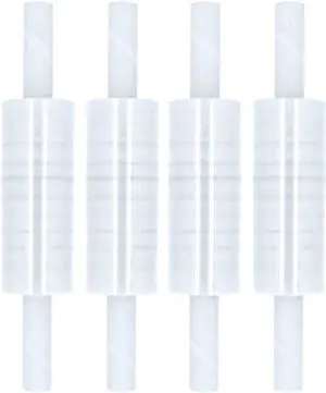 PSBM Stretch Wrap with Handles, 4 Rolls 10 Inch x 1000 Feet 80 Gauge Heavy Duty Clear Plastic Wrap Industrial Strength Shrink Film for Moving, Packing & Shipping PSBM Stretch Wrap with Handles, 4 Rolls 10 Inch x 1000 Feet 80 Gauge Heavy Duty Clear Plastic Wrap Industrial Strength Shrink Film for Moving, Packing & Shipping