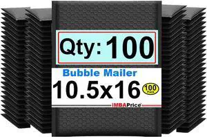 10.5x15.25 Inch Black Poly Bubble Mailers #5, 100-Pack Large Self-Seal Padded Envelopes, Waterproof Shipping Mailers for Tablets, Electronics, Headphones & Gadgets 10.5x15.25 Inch Black Poly Bubble Mailers #5, 100-Pack Large Self-Seal Padded Envelopes, Waterproof Shipping Mailers for Tablets, Electronics, Headphones & Gadgets