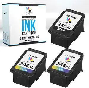 245XL 246XL Replacement Combo Pack Ink Cartridge for Canon PIXMA TS3100, TS3120, TS3122, TS3129, TS3150, TS3151, TS3320, TS3322, TS3350, iP2820, iP2850, MG2420 Printers (1 Black, 2 Color) 245XL 246XL Replacement Combo Pack Ink Cartridge for Canon PIXMA TS3100, TS3120, TS3122, TS3129, TS3150, TS3151, TS3320, TS3322, TS3350, iP2820, iP2850, MG2420 Printers (1 Black, 2 Color)