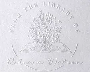 Book Embosser Personalized from The Library of | Ex Libris | Floral Stamper | Custom Library Stamps | Monogram Self-Inking Wood Handle (Floral 3) Book Embosser Personalized from The Library of | Ex Libris | Floral Stamper | Custom Library Stamps | Monogram Self-Inking Wood Handle (Floral 3)
