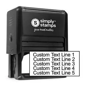 Custom Text Office Stamp | Short or Long | 20 Font Choices | Multiple Color Options | Up to 8 Lines of Text | Perfect for Personal or Professional Use (5-Line, Short) Custom Text Office Stamp | Short or Long | 20 Font Choices | Multiple Color Options | Up to 8 Lines of Text | Perfect for Personal or Professional Use (5-Line, Short)