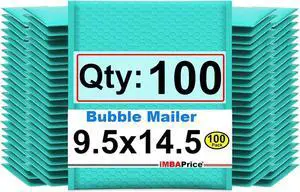 9.5x14.5 Inches Teal Color Poly Bubble Bag, 100-Pack Large Size #4 Self Seal Poly Bubble Mailers Padded Packing Envelopes (Total100 Bags) 9.5x14.5 Inches Teal Color Poly Bubble Bag, 100-Pack Large Size #4 Self Seal Poly Bubble Mailers Padded Packing Envelopes (Total100 Bags)