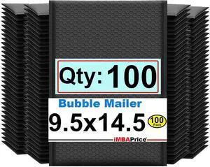 9.5x14.5 Inch Black Poly Bubble Mailers #4, 100-Pack Large Self-Seal Padded Envelopes, Waterproof Shipping Mailers for Jewelry, Photos, Cosmetics & Beauty Products 9.5x14.5 Inch Black Poly Bubble Mailers #4, 100-Pack Large Self-Seal Padded Envelopes, Waterproof Shipping Mailers for Jewelry, Photos, Cosmetics & Beauty Products