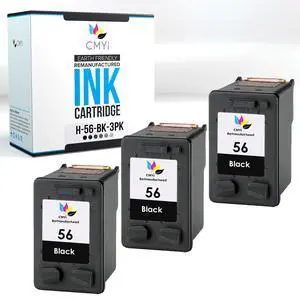 56 Black Replacement Ink Cartridge for HP OfficeJet 5510, 5510v, 5510xi, 5515, 5600, 5605, 5605z, 5607, 5608, 5609, 5610, 5610, 5610v, 5610xi, 5615, 5679, 5680, 6105, 6110 Printers (3 Black) 56 Black Replacement Ink Cartridge for HP OfficeJet 5510, 5510v, 5510xi, 5515, 5600, 5605, 5605z, 5607, 5608, 5609, 5610, 5610, 5610v, 5610xi, 5615, 5679, 5680, 6105, 6110 Printers (3 Black)