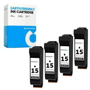 Printer Ink 15 Cartridges 4-Pack Compatible for HP 15 Black Work with OfficeJet 1510A2L 5110 5110A2l 5110v 5110xi V30 V40 V40Xi V45 PSC 500 500xi 700 720 750 750xi Printer (4 Black) Printer Ink 15 Cartridges 4-Pack Compatible for HP 15 Black Work with OfficeJet 1510A2L 5110 5110A2l 5110v 5110xi V30 V40 V40Xi V45 PSC 500 500xi 700 720 750 750xi Printer (4 Black)