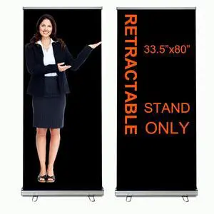 33.5x80 Standard Retractable Banner Stand (STAND ONLY) with Padded Carrying Bag for Tradeshow and Events (3 UNITS) 33.5x80 Standard Retractable Banner Stand (STAND ONLY) with Padded Carrying Bag for Tradeshow and Events (3 UNITS)