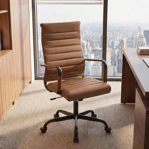 Leather Office Desk Chair, Conference Room Chairs with Wheels, Modern Executive Computer Guest Chairs with Arms Leather Office Desk Chair, Conference Room Chairs with Wheels, Modern Executive Computer Guest Chairs with Arms
