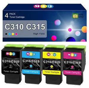 C310/C315 High-Yield Toner Cartridge 4 Pack | 006R04356 006R04357 006R04358 006R04359 Compatible for Xerox C310 C310DNI C310DNIM C315 C315DNI(Black Cyan Magenta Yellow) C310/C315 High-Yield Toner Cartridge 4 Pack | 006R04356 006R04357 006R04358 006R04359 Compatible for Xerox C310 C310DNI C310DNIM C315 C315DNI(Black Cyan Magenta Yellow)