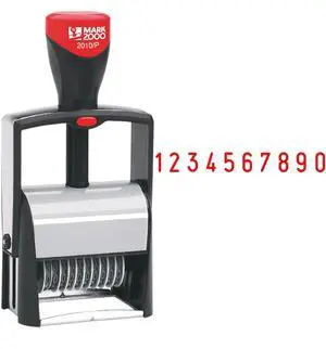 2010 Self-Inking 10 Band Number Stamp - Red Color 2010 Self-Inking 10 Band Number Stamp - Red Color