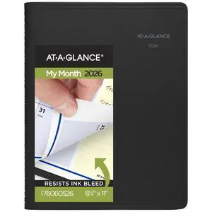 2026 Appointment Book Planner, Monthly, 8-1/4" x 11", Large, QuickNotes, Black (76060526) 2026 Appointment Book Planner, Monthly, 8-1/4" x 11", Large, QuickNotes, Black (76060526)
