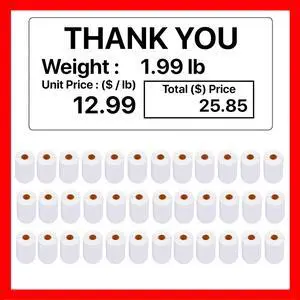 Labels LST-8060 Thermal 36 Rolls - 19,800 Labels Printer Printing Scale Compatible with CAS LP-1000 CL-5000 CL-5500 CL-7200, Easy Weigh LS-100, VisionTech DLP-300 (36 Rolls, 8060) Labels LST-8060 Thermal 36 Rolls - 19,800 Labels Printer Printing Scale Compatible with CAS LP-1000 CL-5000 CL-5500 CL-7200, Easy Weigh LS-100, VisionTech DLP-300 (36 Rolls, 8060)