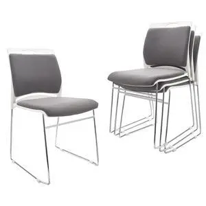 4 Pack Stacking Office Waiting Room Chairs 1102LBS Capacity | Modern Guest Reception Stackable Conference Room Chairs with Sled Base for Multi-Purpose Room,Break Room,Training,Gray 4 Pack Stacking Office Waiting Room Chairs 1102LBS Capacity | Modern Guest Reception Stackable Conference Room Chairs with Sled Base for Multi-Purpose Room,Break Room,Training,Gray