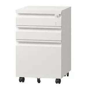 3 Drawer Mobile File Cabinet with Lock, Un-Assembled | Under Desk Metal Filing Cabinet for Home Office, Fits Letter/Legal/A4 Size Files, 17" D x15 W x24 H 3 Drawer Mobile File Cabinet with Lock, Un-Assembled | Under Desk Metal Filing Cabinet for Home Office, Fits Letter/Legal/A4 Size Files, 17" D x15 W x24 H