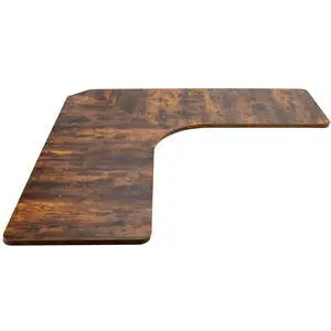 Universal 71 x 71 inch Curved Corner Table Top for L-Shape Sit to Stand Height Adjustable Home and Office 3-Leg Desk Frames, Rustic Vintage Brown Desktop, DESK-TOP2CN Universal 71 x 71 inch Curved Corner Table Top for L-Shape Sit to Stand Height Adjustable Home and Office 3-Leg Desk Frames, Rustic Vintage Brown Desktop, DESK-TOP2CN