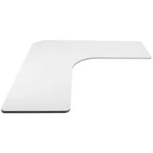 Universal 71 x 71 inch Curved Corner Table Top for L-Shape Sit to Stand Height Adjustable Home and Office 3-Leg Desk Frames, White Desktop, DESK-TOP2CW Universal 71 x 71 inch Curved Corner Table Top for L-Shape Sit to Stand Height Adjustable Home and Office 3-Leg Desk Frames, White Desktop, DESK-TOP2CW