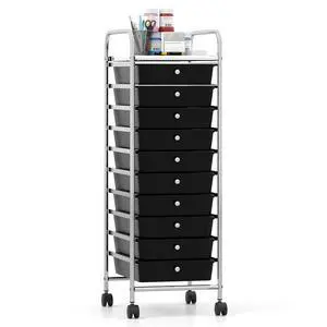 Rolling Storage Cart with 10 Drawers, Utility Cart with Tabletop, Drawer Organizer with Wheels for Craft Art Paper Tool, Mobile Organization & Sorting for Office Home School School Supplies Rolling Storage Cart with 10 Drawers, Utility Cart with Tabletop, Drawer Organizer with Wheels for Craft Art Paper Tool, Mobile Organization & Sorting for Office Home School School Supplies