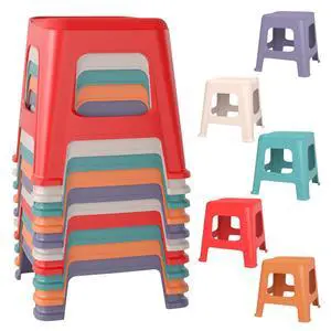10 Pack Stackable Classroom Stools, 12.9" Height Colorful Nesting Plastic Stool, Portable Backless Chairs Flexible Seating for Classroom, School, Kindergarten, Home 10 Pack Stackable Classroom Stools, 12.9" Height Colorful Nesting Plastic Stool, Portable Backless Chairs Flexible Seating for Classroom, School, Kindergarten, Home