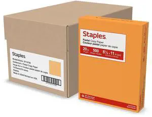 Pastel 30% Recycled 8.5" x 11" Color Copy Paper, 20 Lbs., Goldenrod, 5000 Sheets/Carton Pastel 30% Recycled 8.5" x 11" Color Copy Paper, 20 Lbs., Goldenrod, 5000 Sheets/Carton