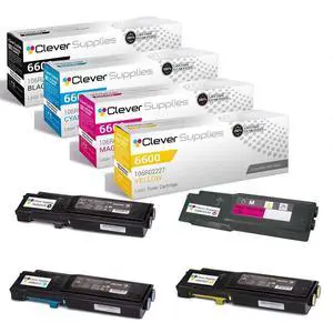 CS Replacement Toner Cartridge Compatible with Xerox 6600 106R02228 Black | 106R02225 Cyan 106R02226 Magenta 106R02227 Yellow for Phaser 6600N 6605 6605N 6600DN 4 Color Set CS Replacement Toner Cartridge Compatible with Xerox 6600 106R02228 Black | 106R02225 Cyan 106R02226 Magenta 106R02227 Yellow for Phaser 6600N 6605 6605N 6600DN 4 Color Set