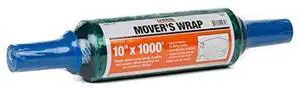 Mover's Stretch Plastic Wrap - Bind, Bundle, Fasten, Protect, and Wrap Furniture and Home Goods - 10" x 1000'- 1 Roll Mover's Stretch Plastic Wrap - Bind, Bundle, Fasten, Protect, and Wrap Furniture and Home Goods - 10" x 1000'- 1 Roll