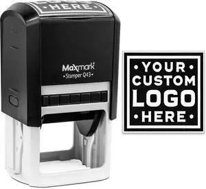 Personalized Business Custom Self-Inking Square Logo or Text Stamp - Choose from 15 Ink Colors Personalized Business Custom Self-Inking Square Logo or Text Stamp - Choose from 15 Ink Colors