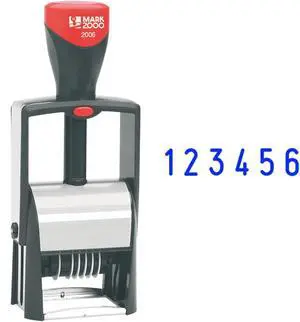 2006 Self-Inking 6 Band Number Stamp - Blue Color 2006 Self-Inking 6 Band Number Stamp - Blue Color