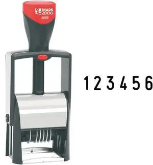 2006 Self-Inking 6 Band Number Stamp - Black Color 2006 Self-Inking 6 Band Number Stamp - Black Color