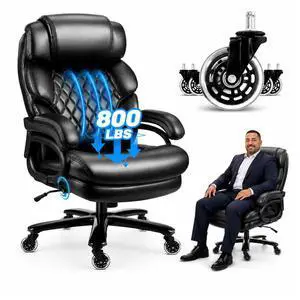Big and Tall Office Chair for Heavy People Executive Office Chair 360 Swivel Computer Desk Chair with Heavy Duty Casters Large Size Home Office Chairs Big and Tall Office Chair for Heavy People Executive Office Chair 360 Swivel Computer Desk Chair with Heavy Duty Casters Large Size Home Office Chairs