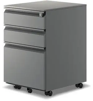 3-Drawer Mobile File Cabinets Rolling Vertical Metal Filing Cabinet for Legal & Letter File Anti-tilt Design with Lock Under Desk Office Drawers Fully Assembled (Grey) 3-Drawer Mobile File Cabinets Rolling Vertical Metal Filing Cabinet for Legal & Letter File Anti-tilt Design with Lock Under Desk Office Drawers Fully Assembled (Grey)